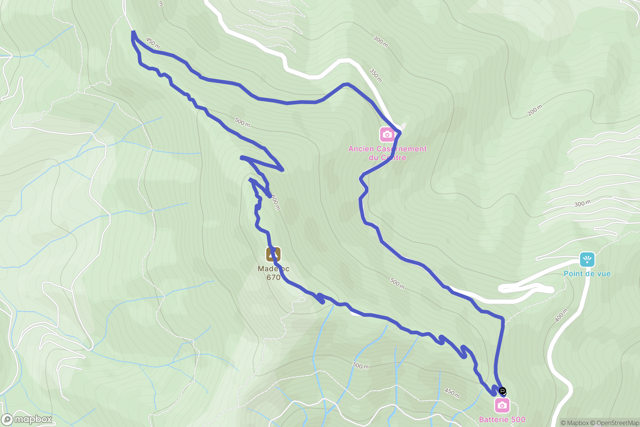 Port-Vendres : carte du parcours de randonnée - France