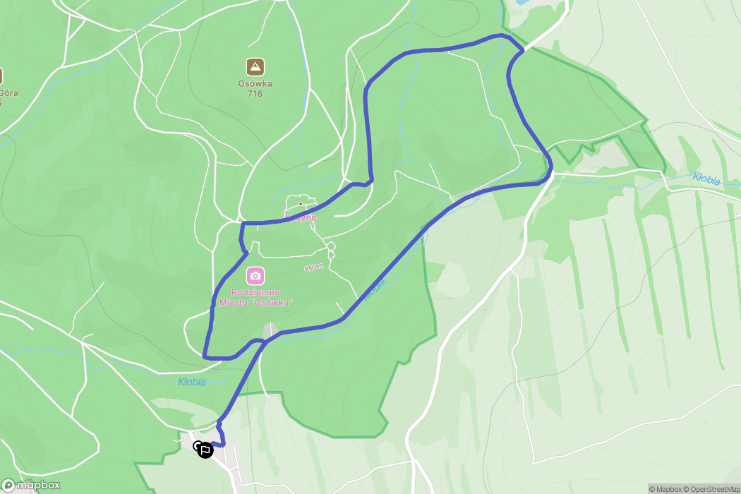 Głuszyca: mapa trasy - Poland