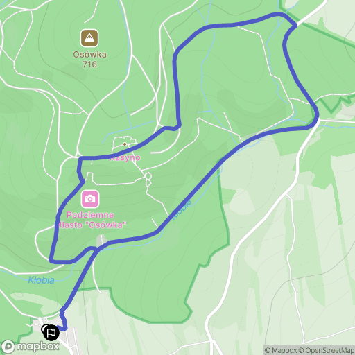 Głuszyca: mapa trasy - Poland