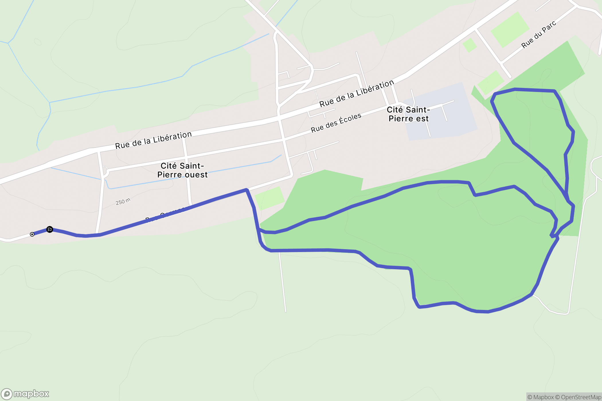 Dommary-Baroncourt : carte du parcours de randonnée - France