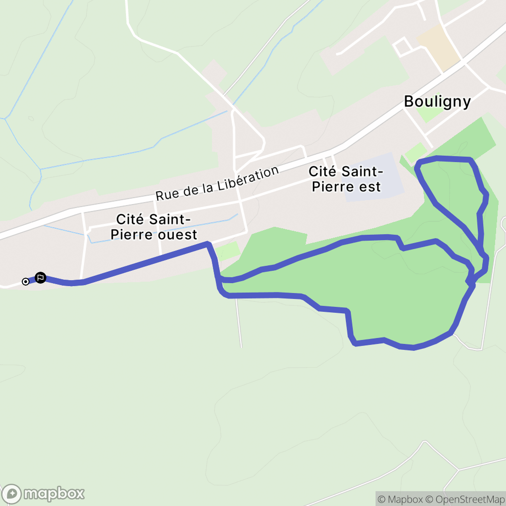 Dommary-Baroncourt : carte du parcours de randonnée - France