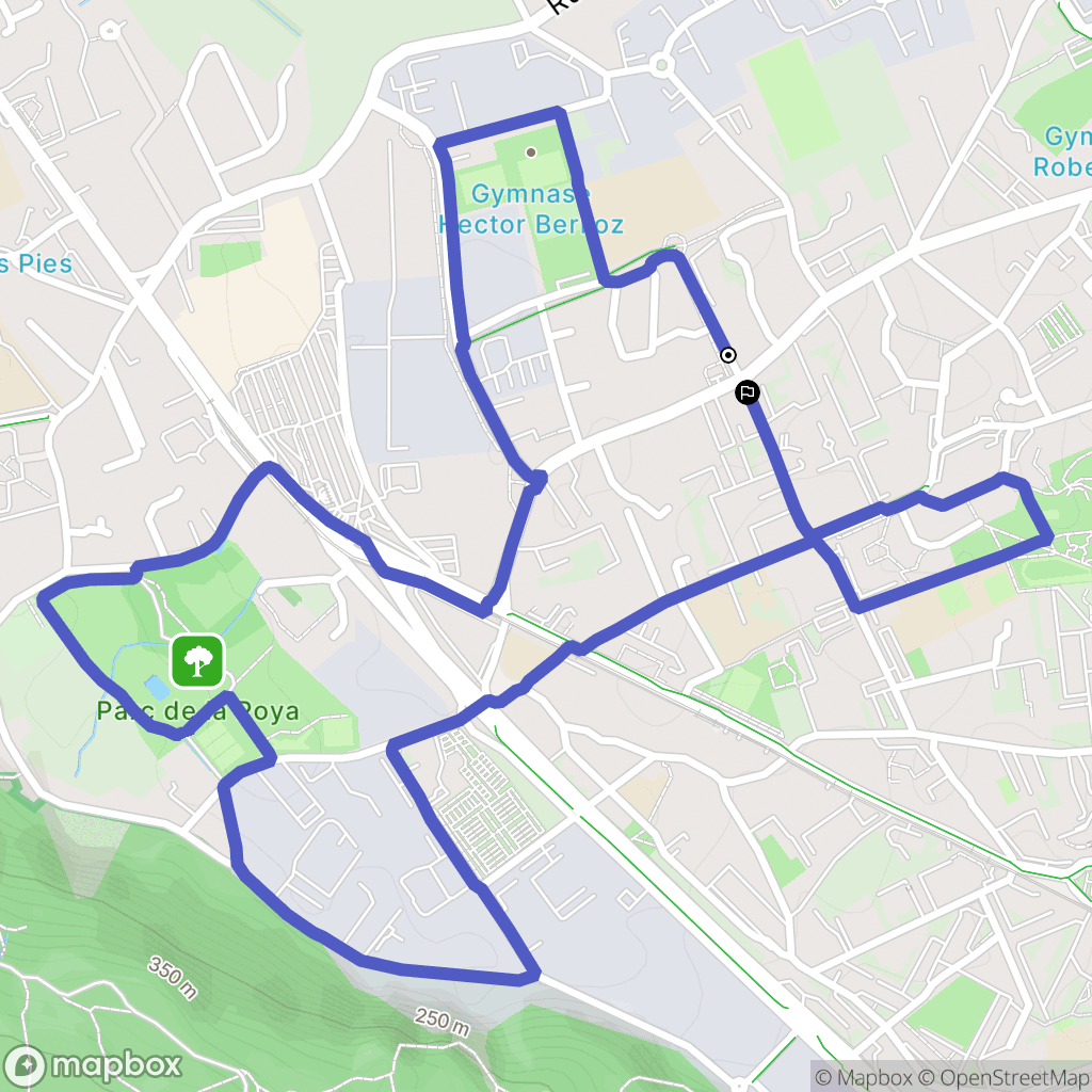 Fontaine : carte du parcours de randonnée - France
