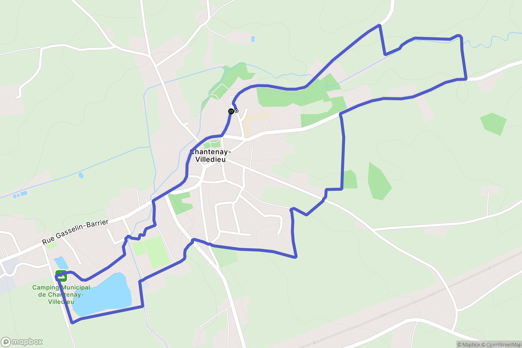 Chantenay-Villedieu : carte du parcours de randonnée - France