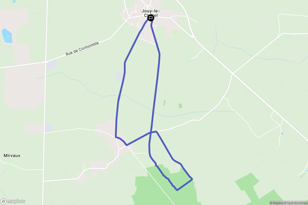 Jouy-le-Châtel : carte du parcours de randonnée - France