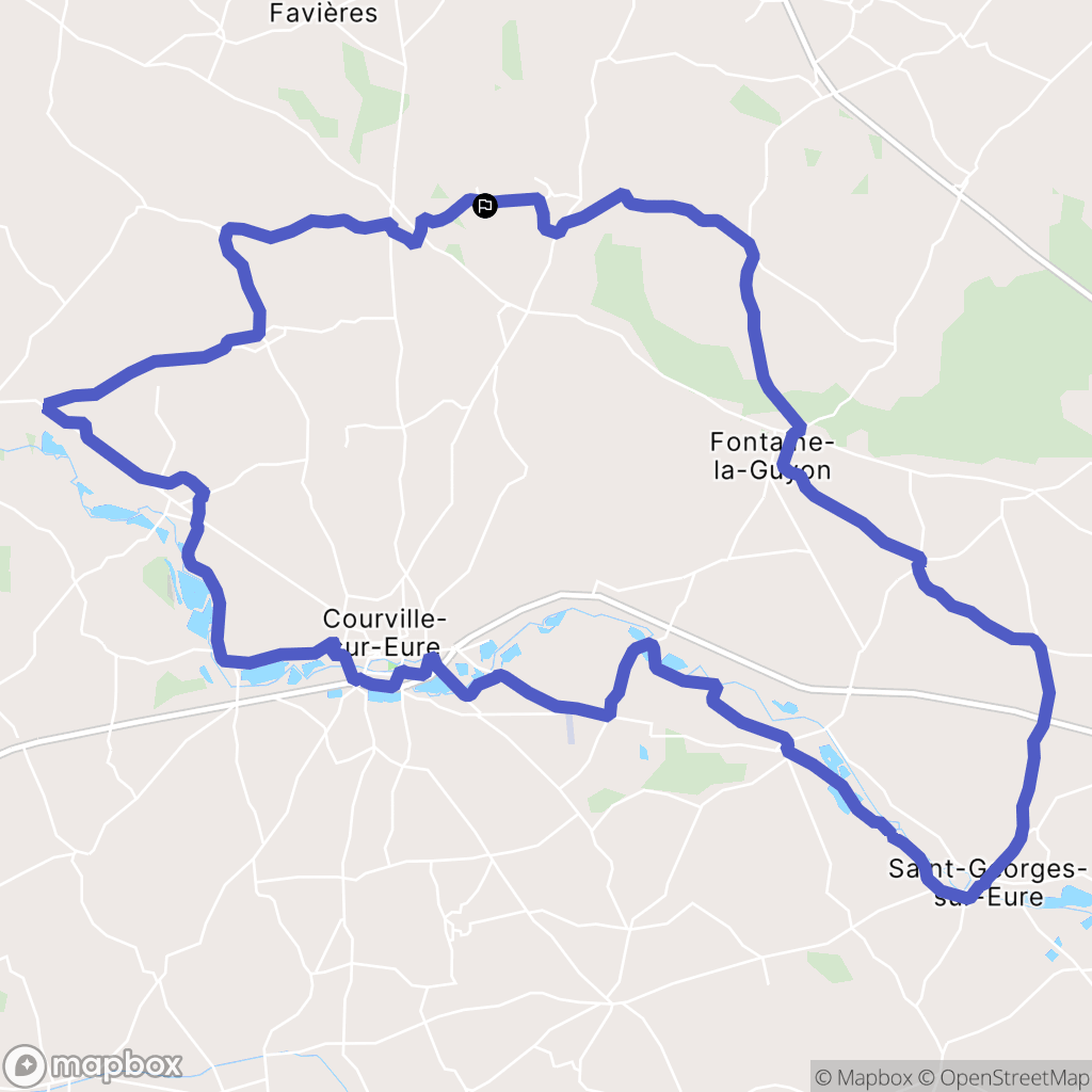 Saint-Arnoult-des-Bois : carte du parcours de randonnée - France