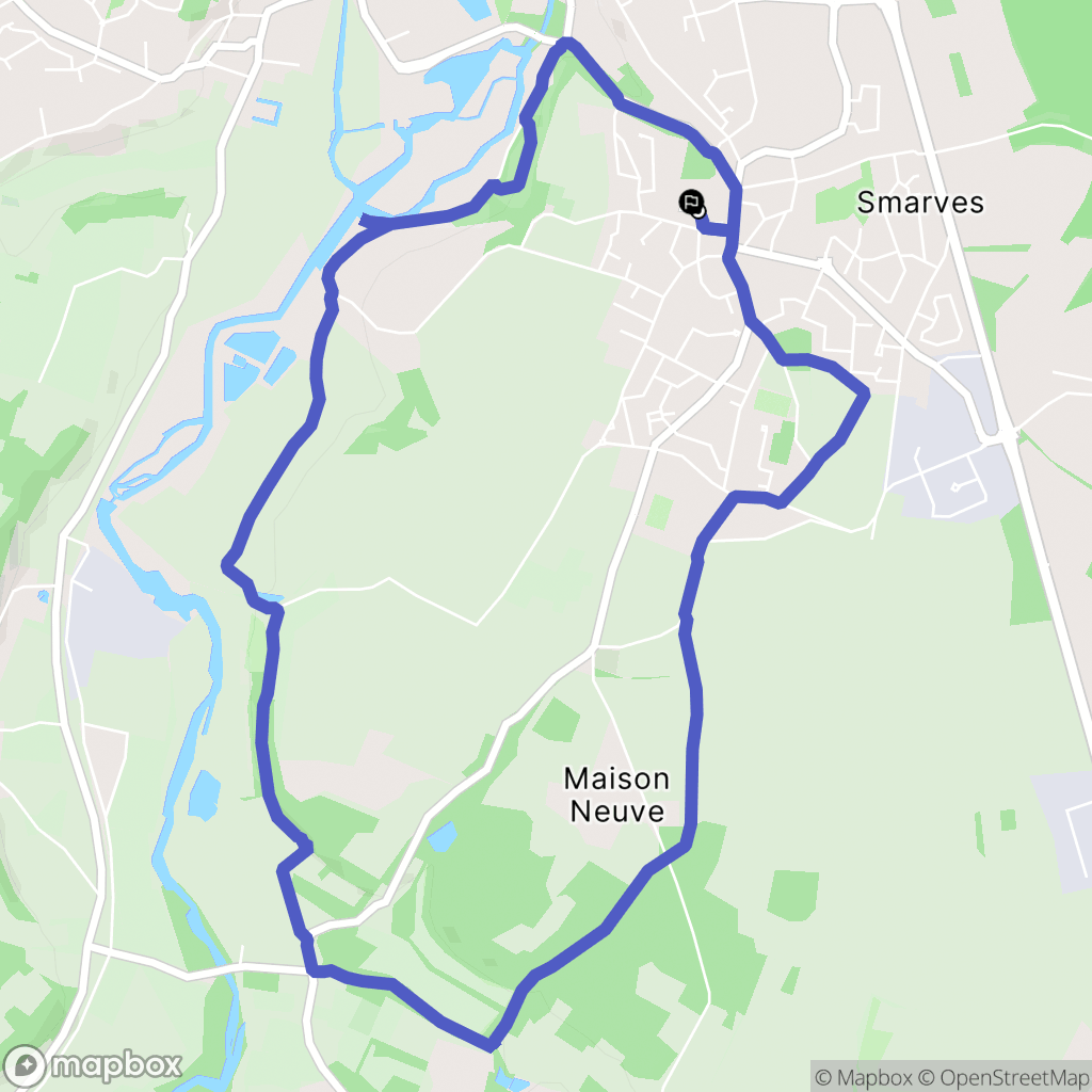 Smarves : carte du parcours de randonnée - France