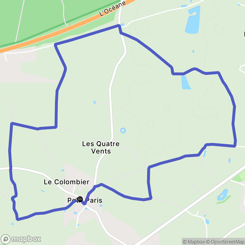 Saint-Martin-du-Fouilloux : carte du parcours de randonnée - France