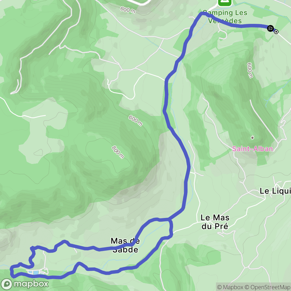 Nant : carte du parcours de randonnée - France
