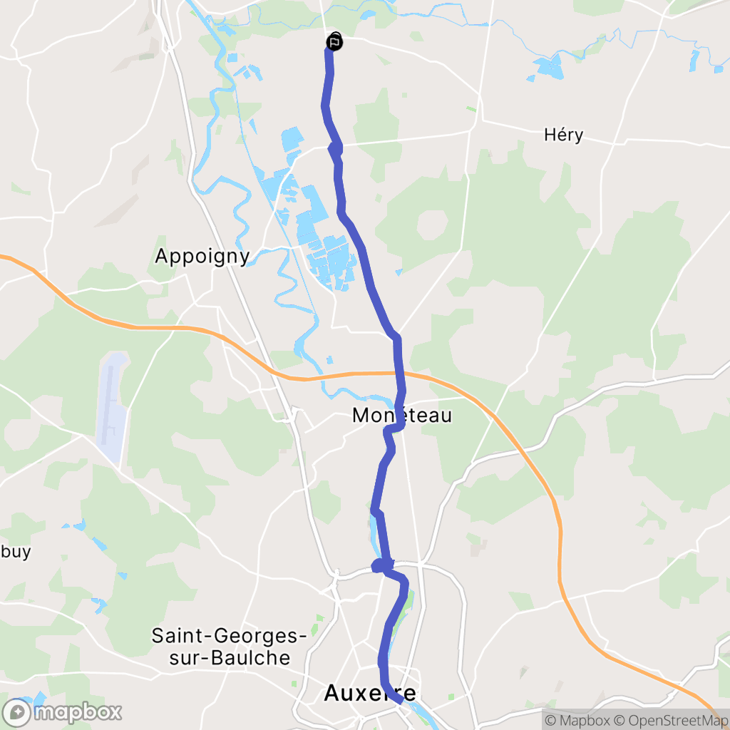 Beaumont : carte du parcours de randonnée - France