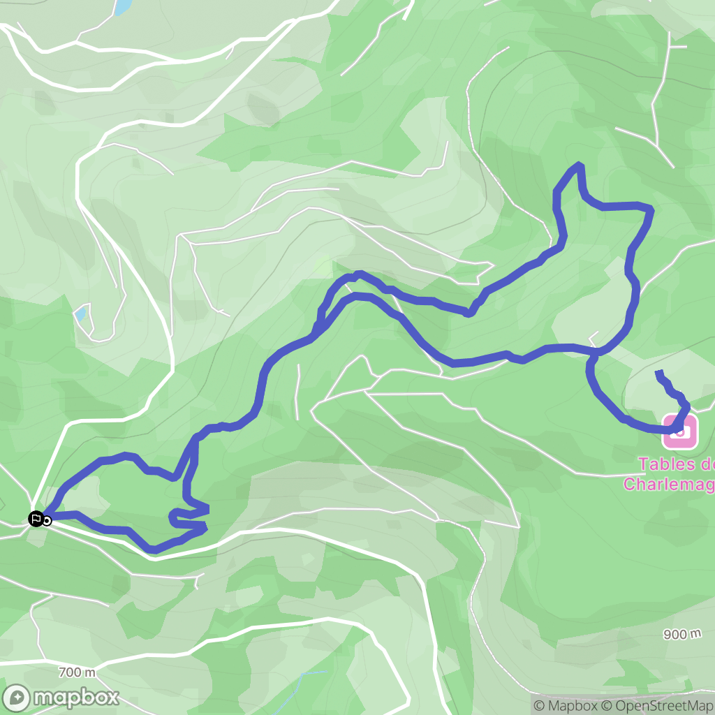 Basse-sur-le-Rupt : carte du parcours de randonnée - France