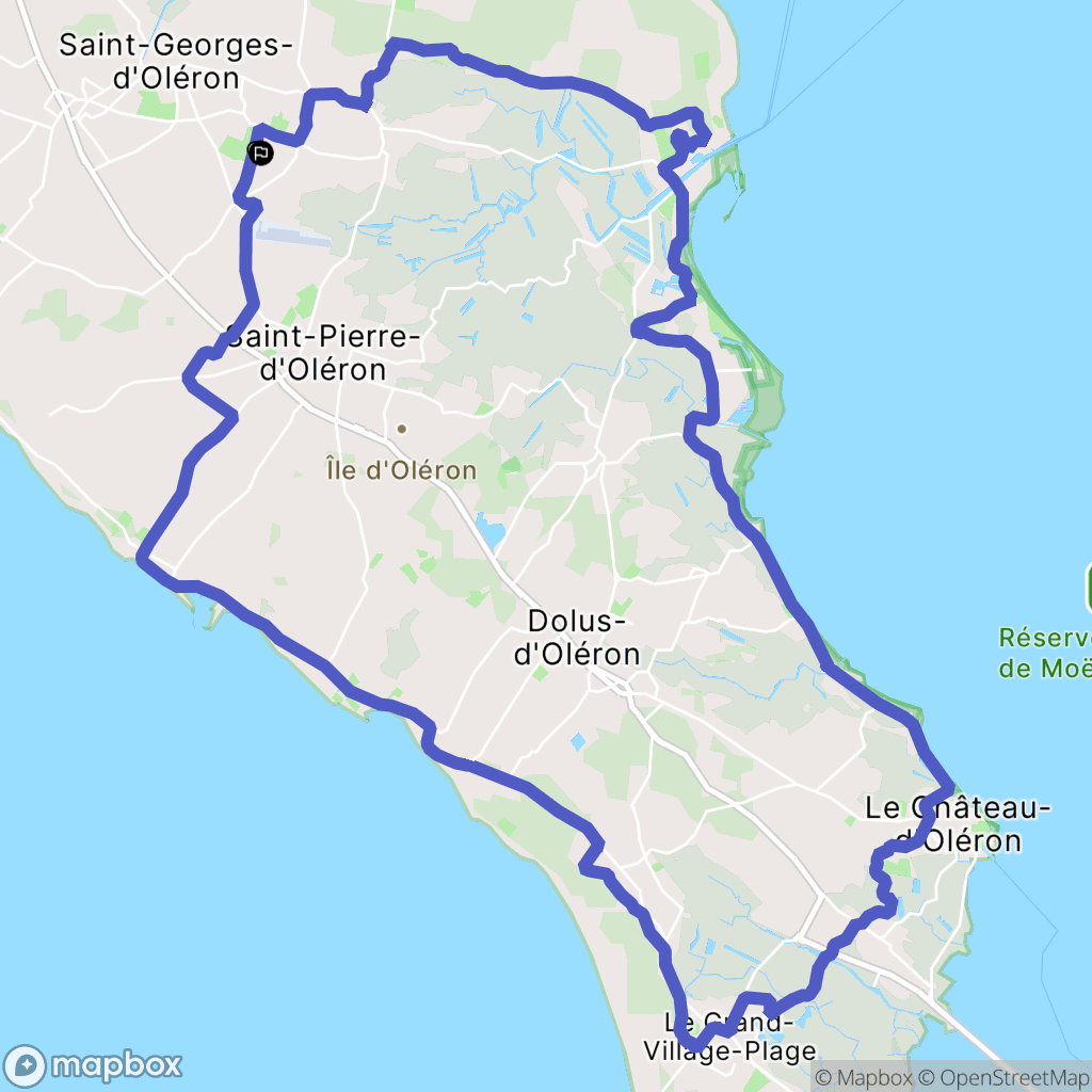 Saint-Georges-d'Oléron : carte du parcours de randonnée - France