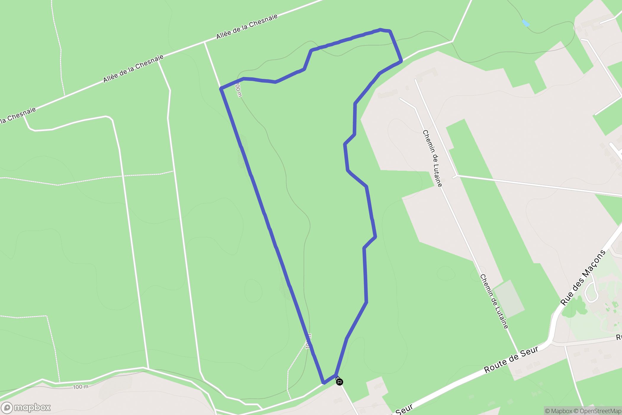 Cellettes : carte du parcours de randonnée - France