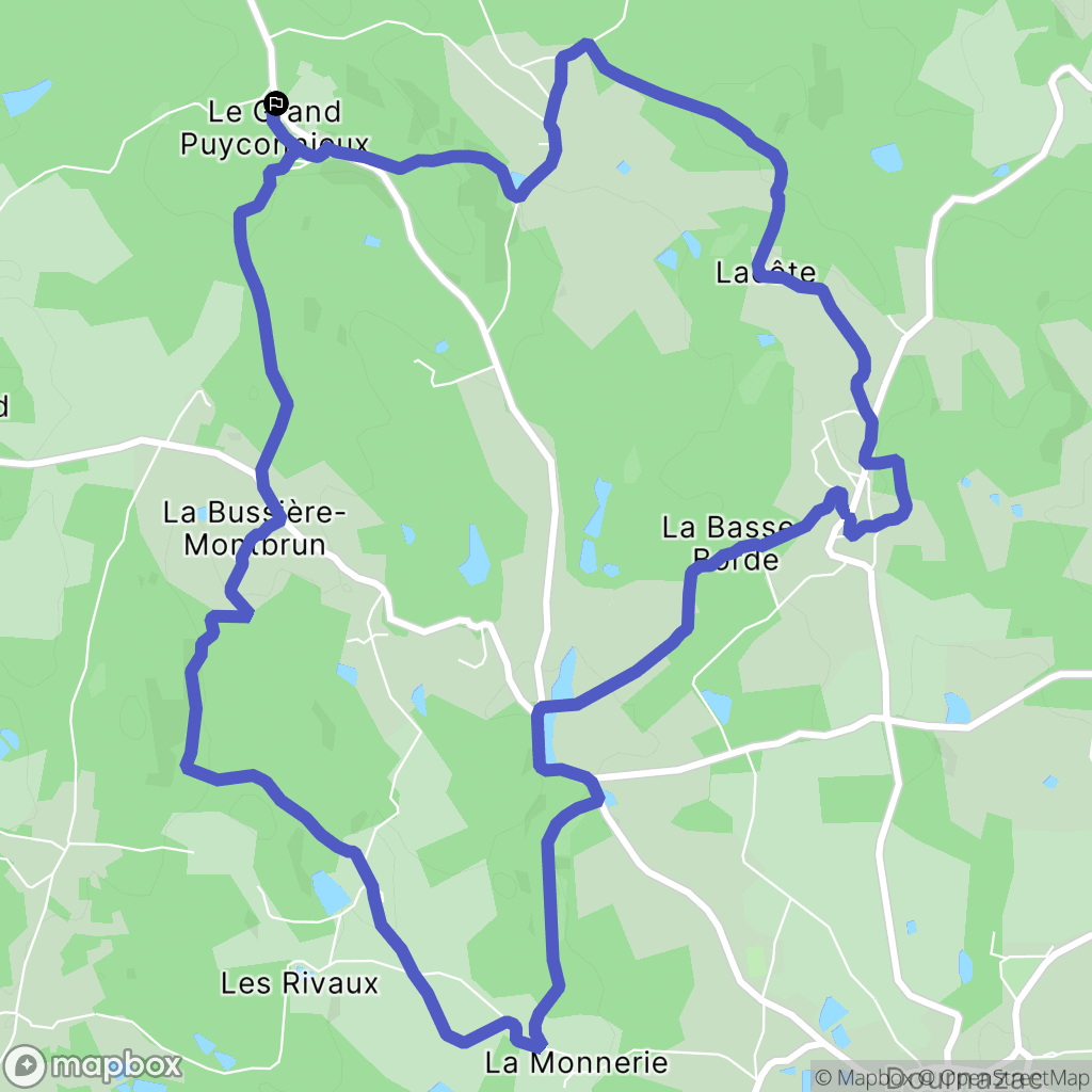 Dournazac : carte du parcours de randonnée - France