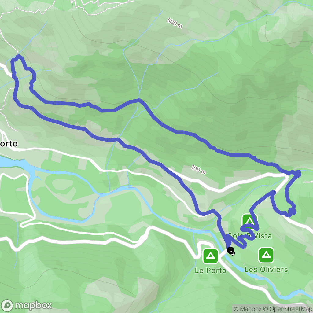 Ota : carte du parcours de randonnée - France
