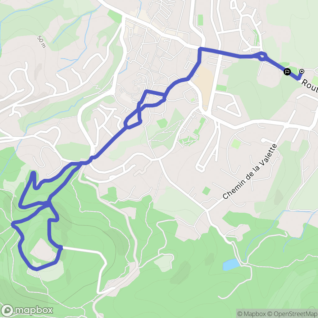 Roquebrune-sur-Argens : carte du parcours de randonnée - France