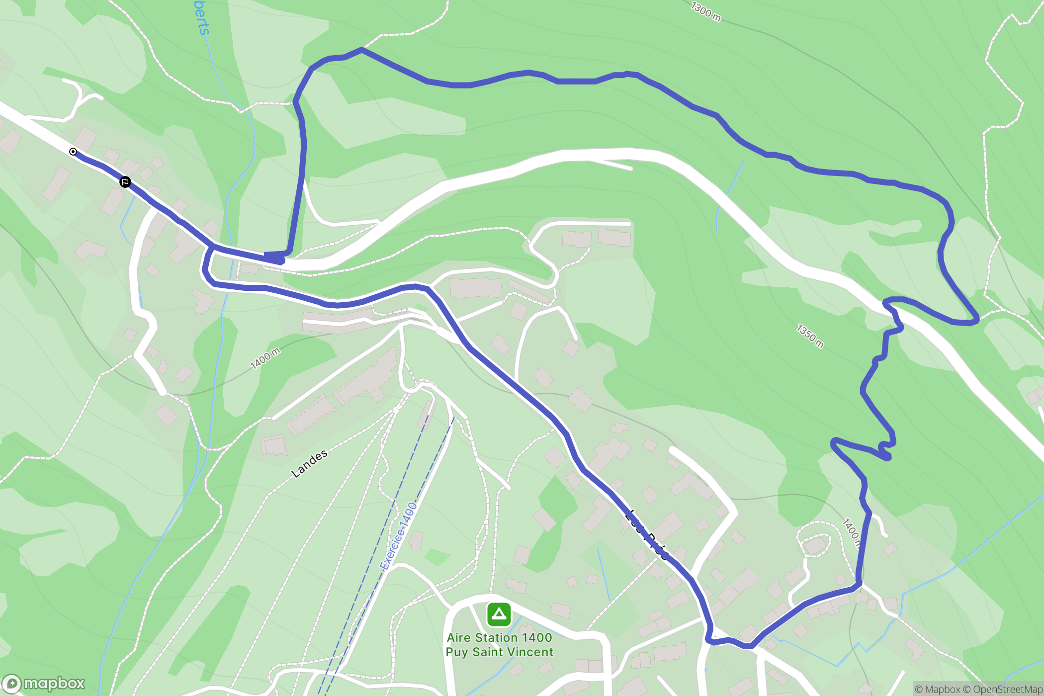 Puy-Saint-Vincent : carte du parcours de randonnée - France