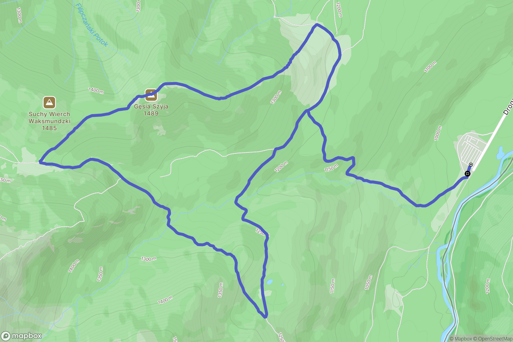 Łysa Polana: mapa trasy - Poland