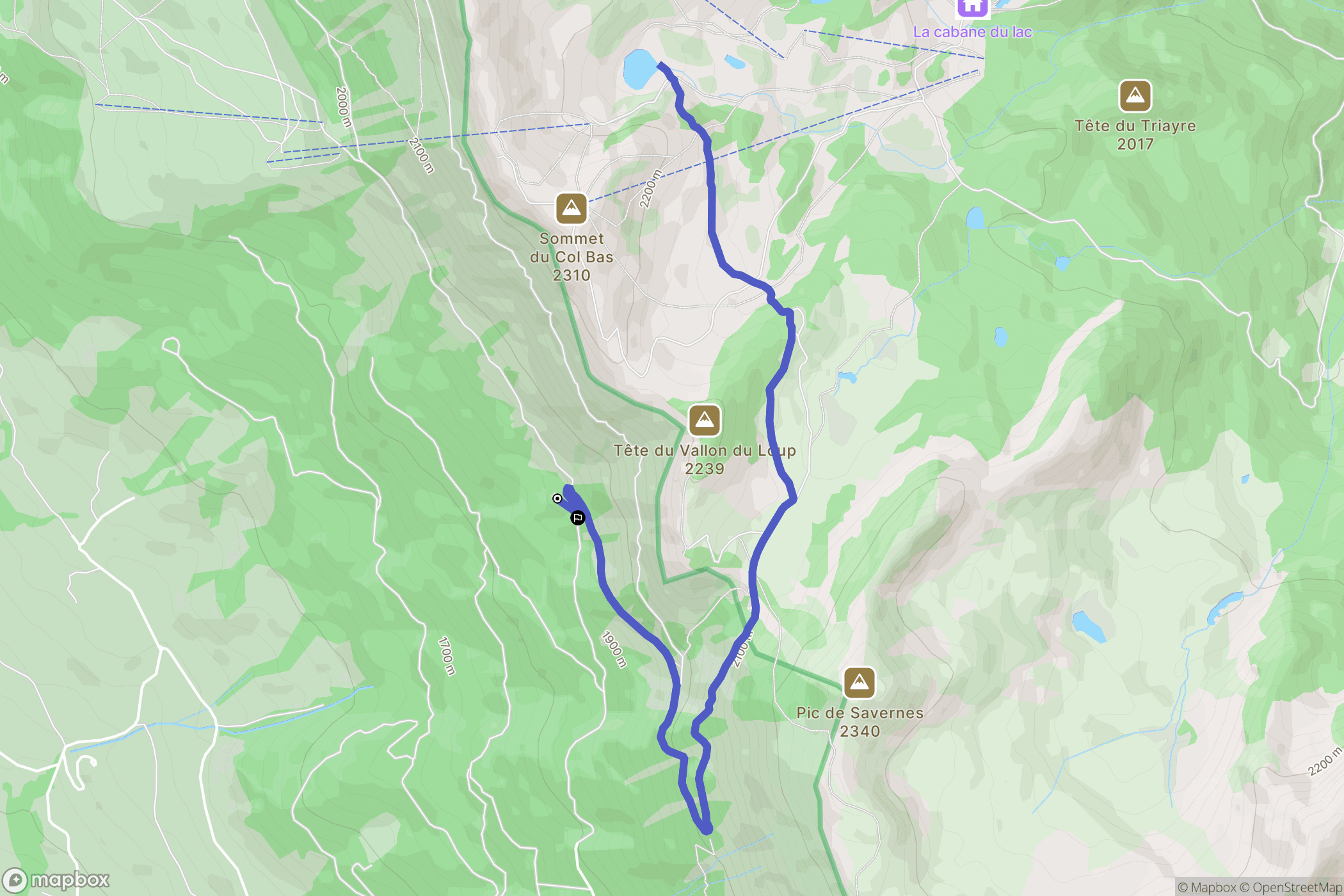 Seyne : carte du parcours de randonnée - France