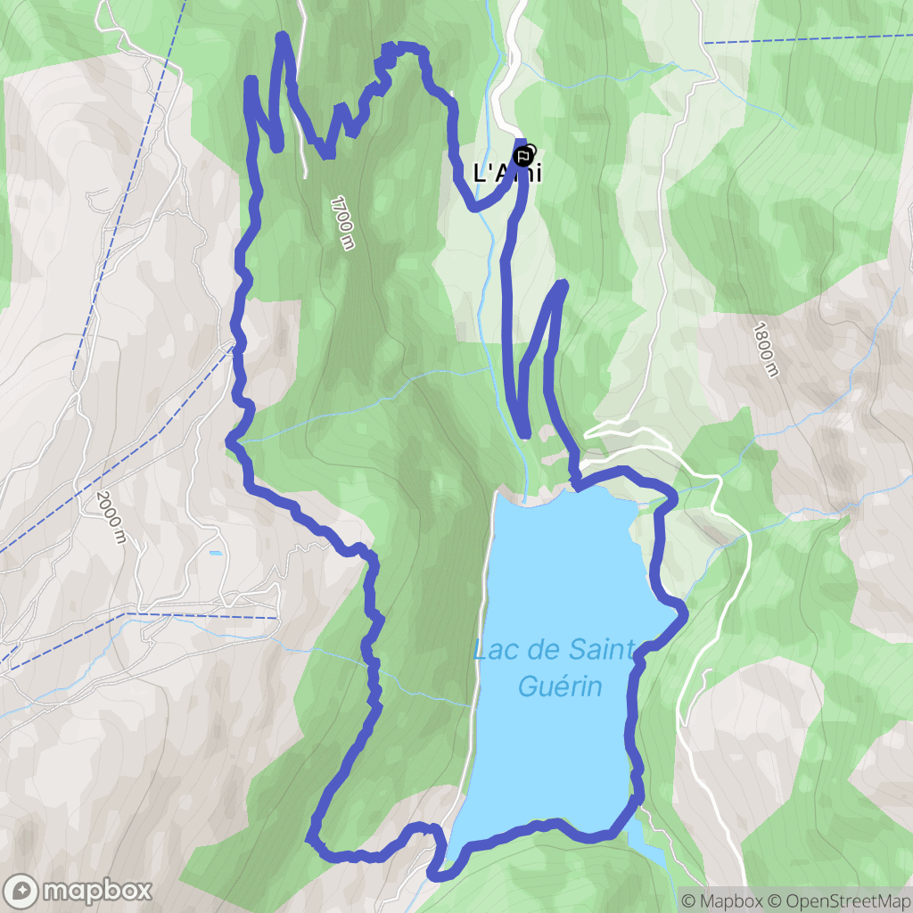 Beaufort : carte du parcours de randonnée - France