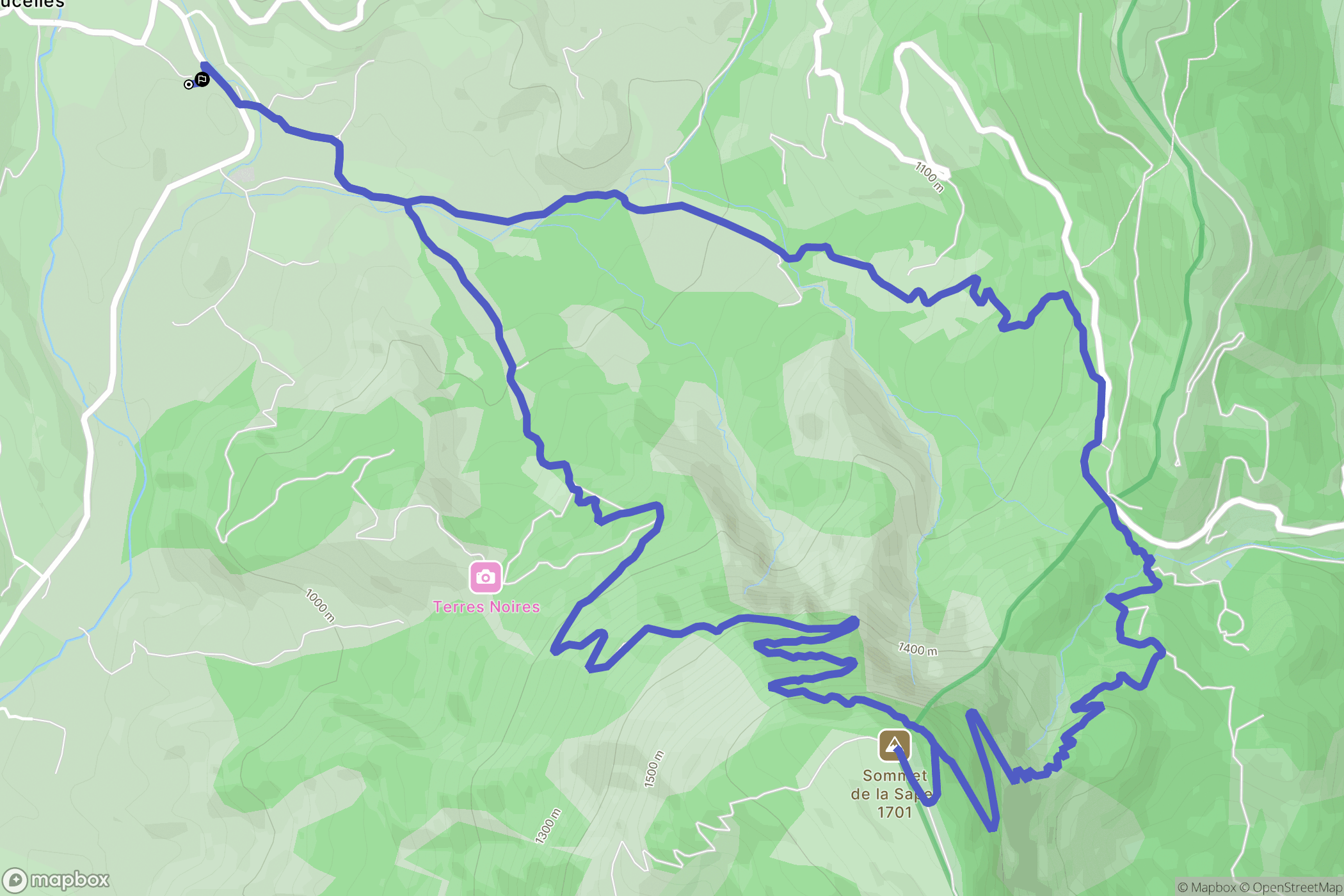 Tartonne : carte du parcours de randonnée - France