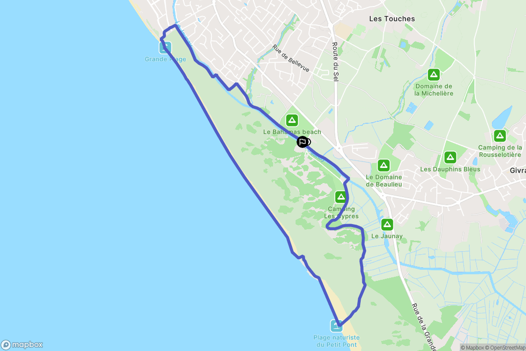 Saint-Gilles-Croix-de-Vie : carte du parcours de randonnée - France