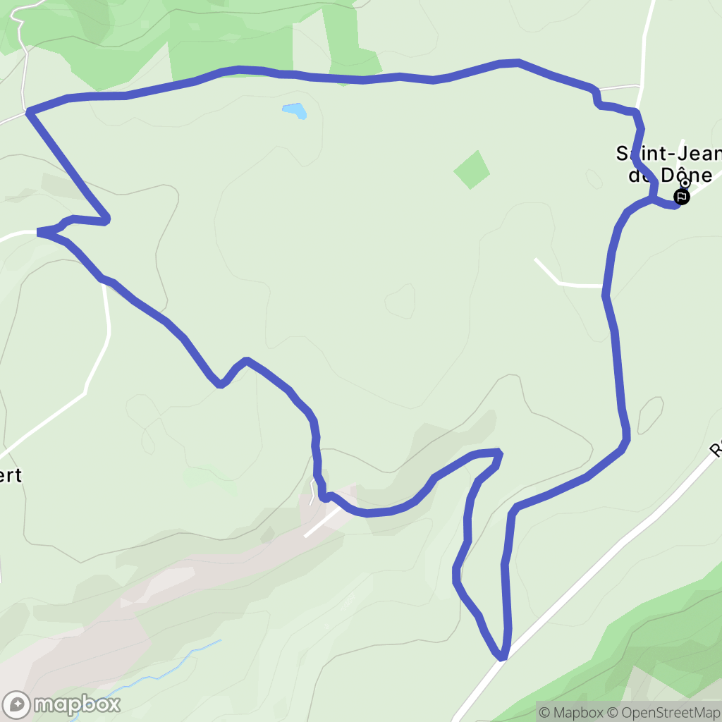 Saint-Simon : carte du parcours de randonnée - France