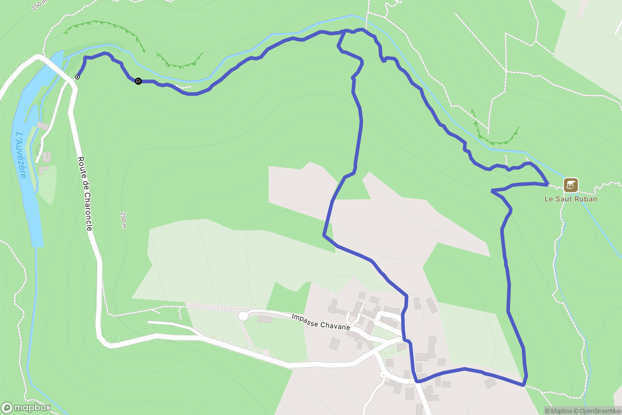 Saint-Mesmin : carte du parcours de randonnée - France