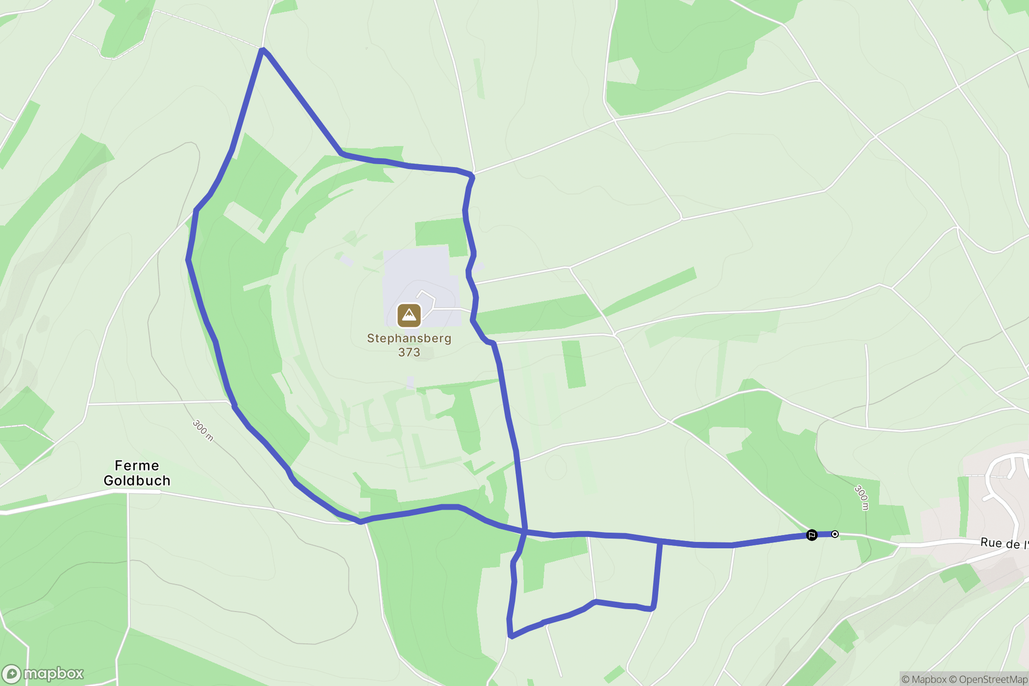 Nordheim : carte du parcours de randonnée - France