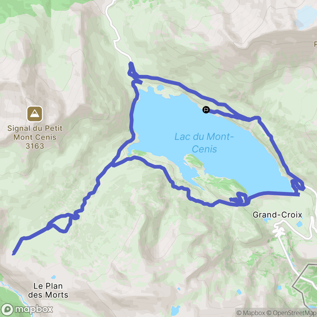 Val-Cenis : carte du parcours de randonnée - France