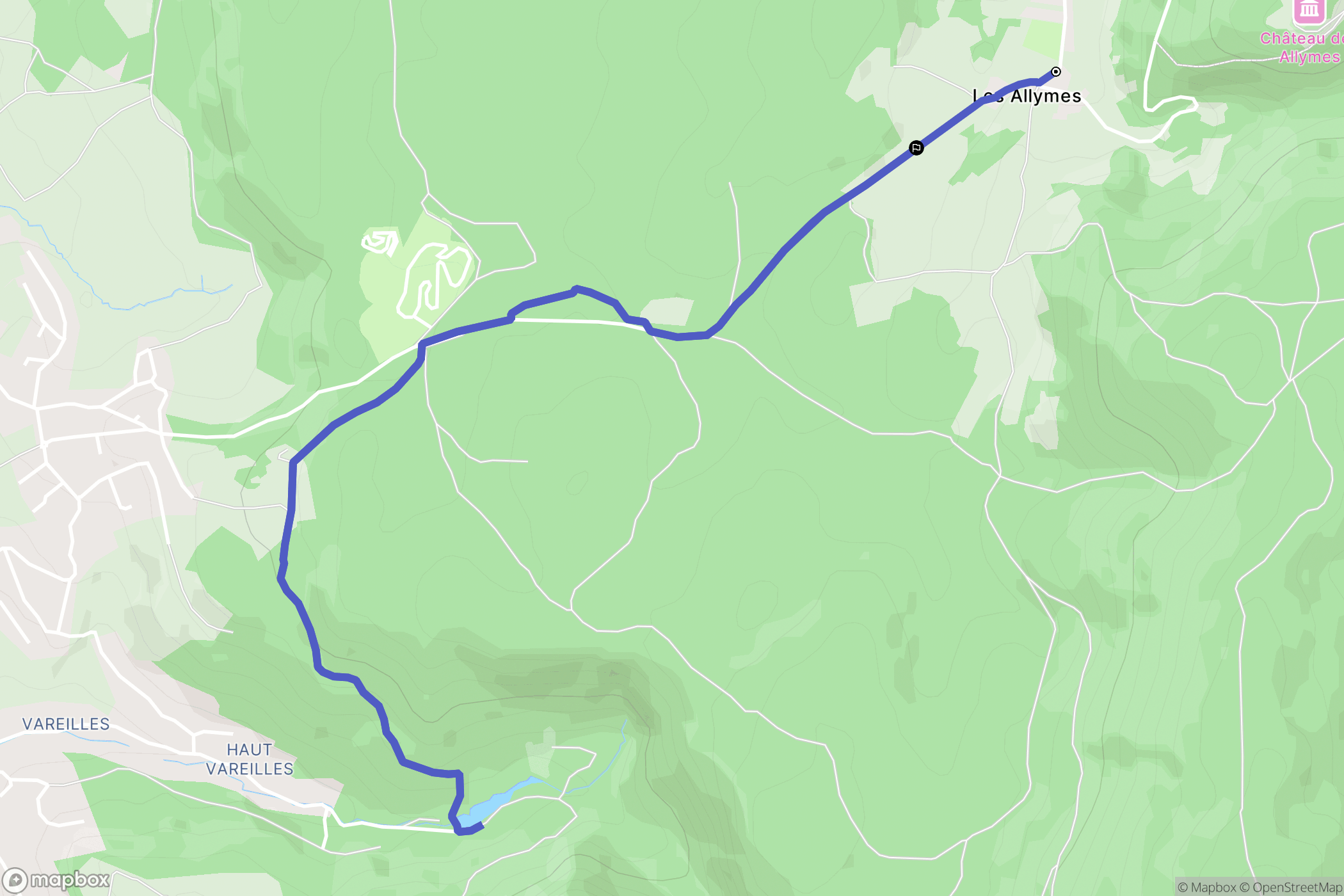 Ambérieu-en-Bugey : carte du parcours de randonnée - France