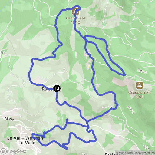  : carte du parcours de randonnée - Italy