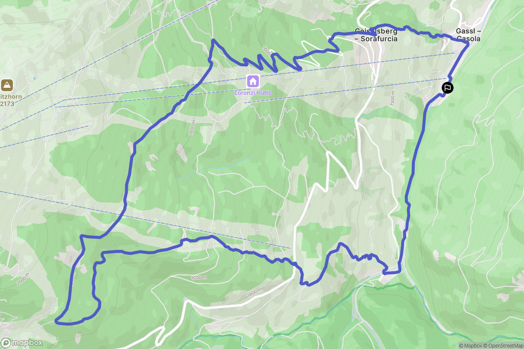  : carte du parcours de randonnée - Italy