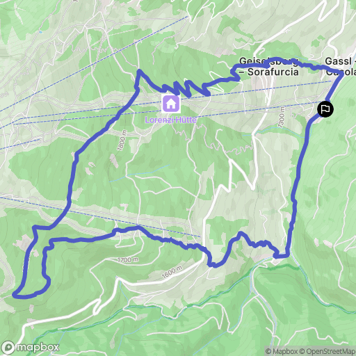  : carte du parcours de randonnée - Italy