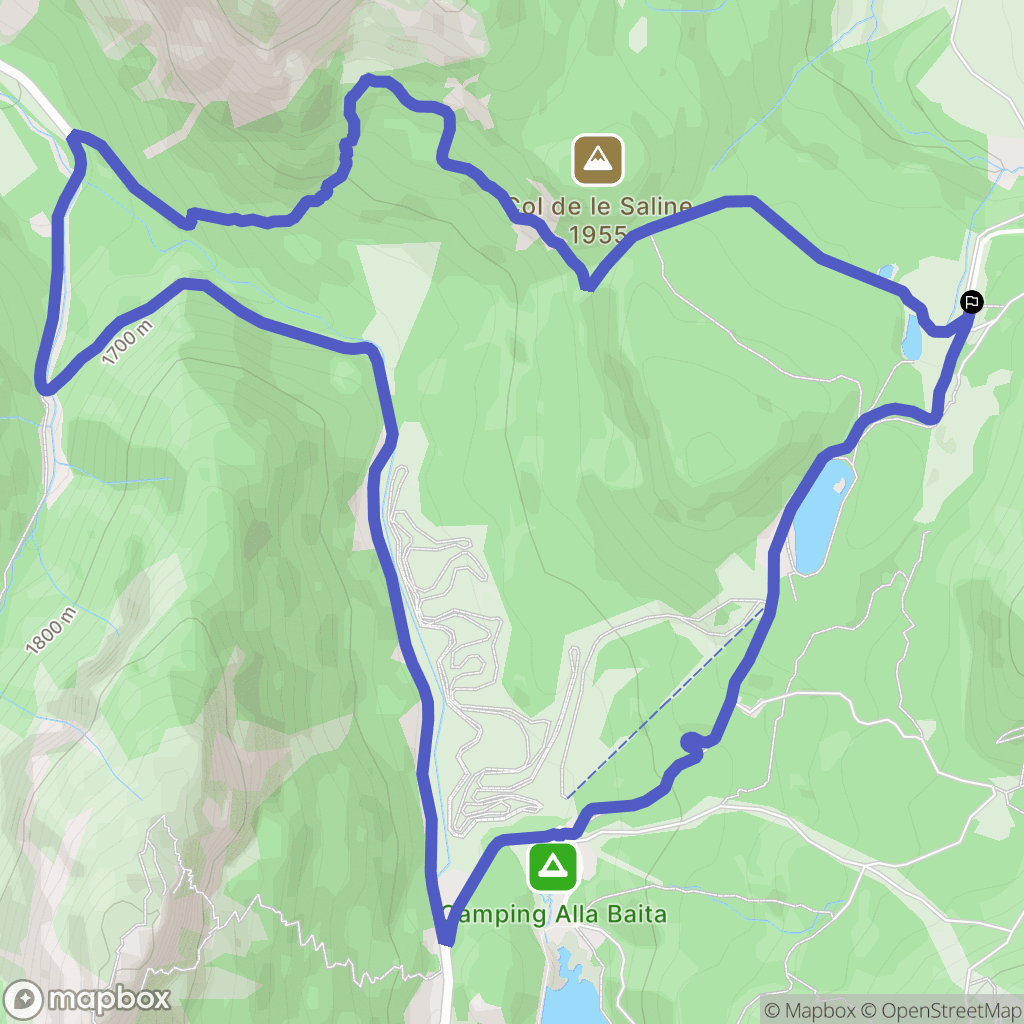  : carte du parcours de randonnée - Italy