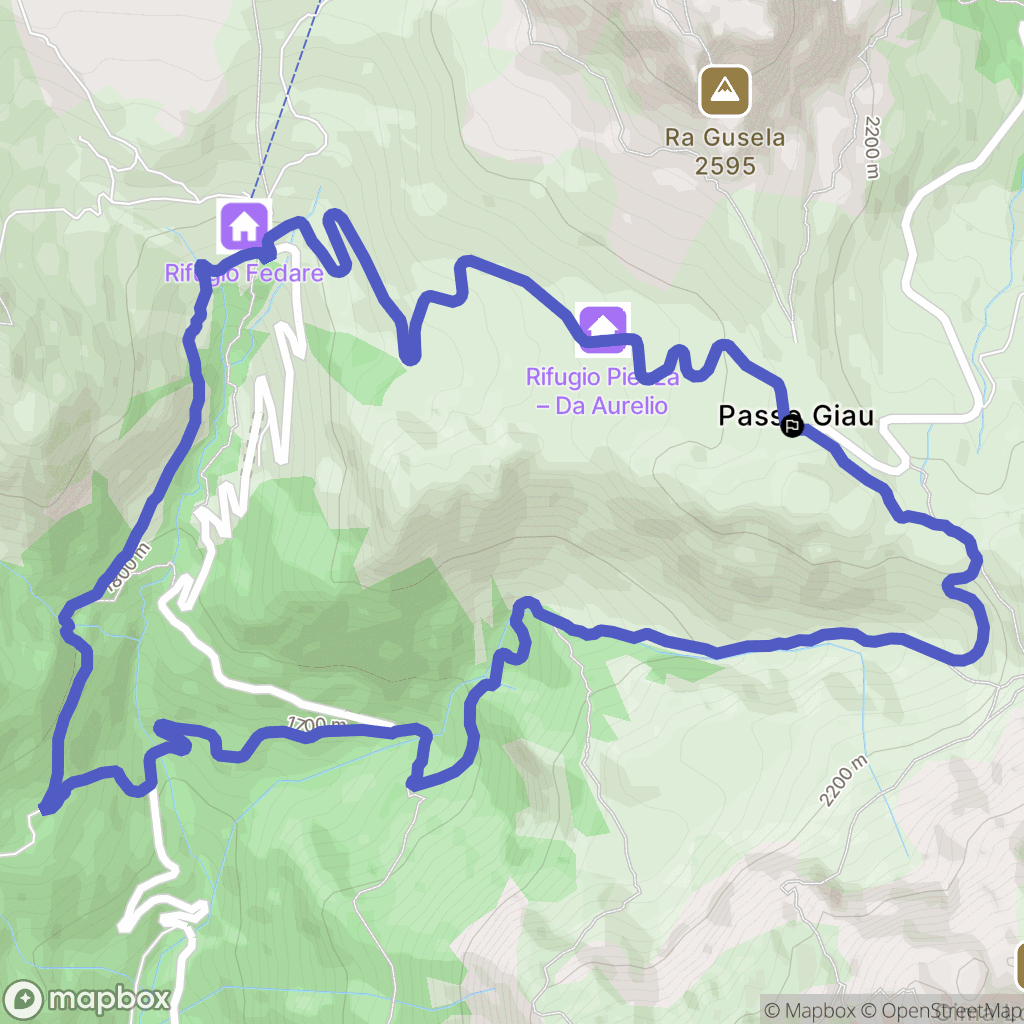 : carte du parcours de randonnée - Italy
