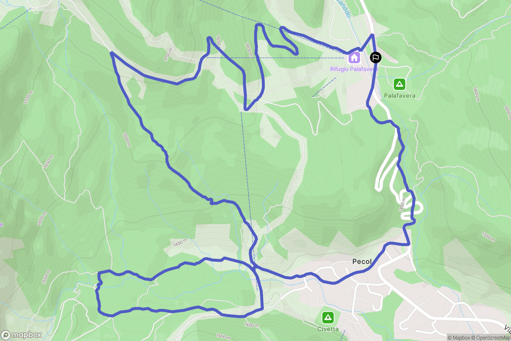  : carte du parcours de randonnée - Italy