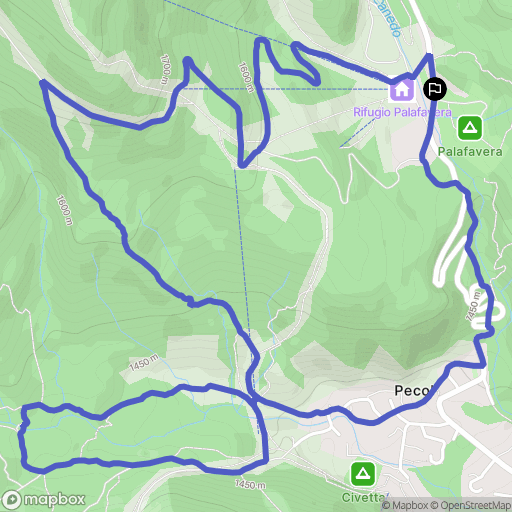  : carte du parcours de randonnée - Italy