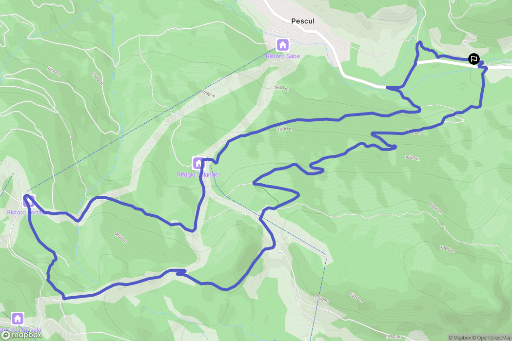  : carte du parcours de randonnée - Italy