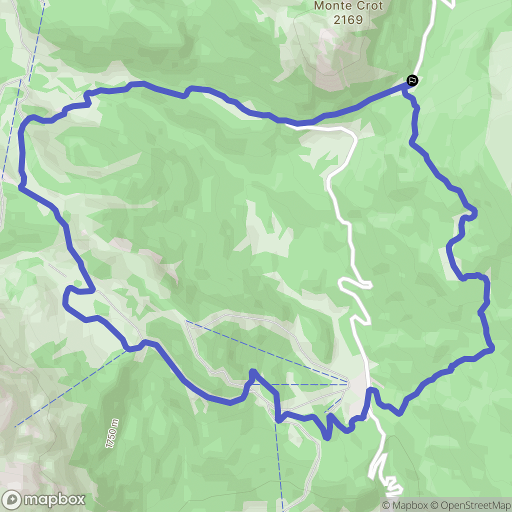  : carte du parcours de randonnée - Italy