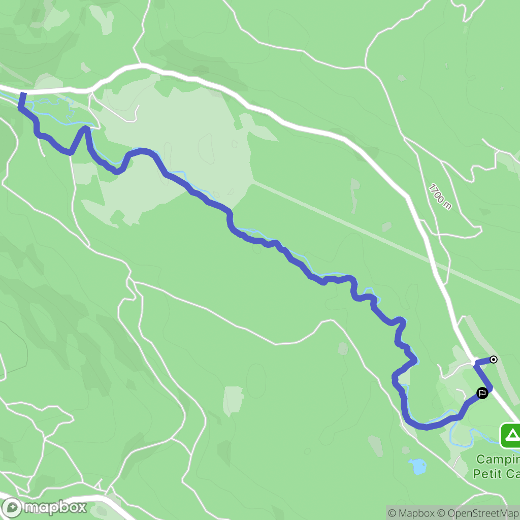 La Llagonne : carte du parcours de randonnée - France