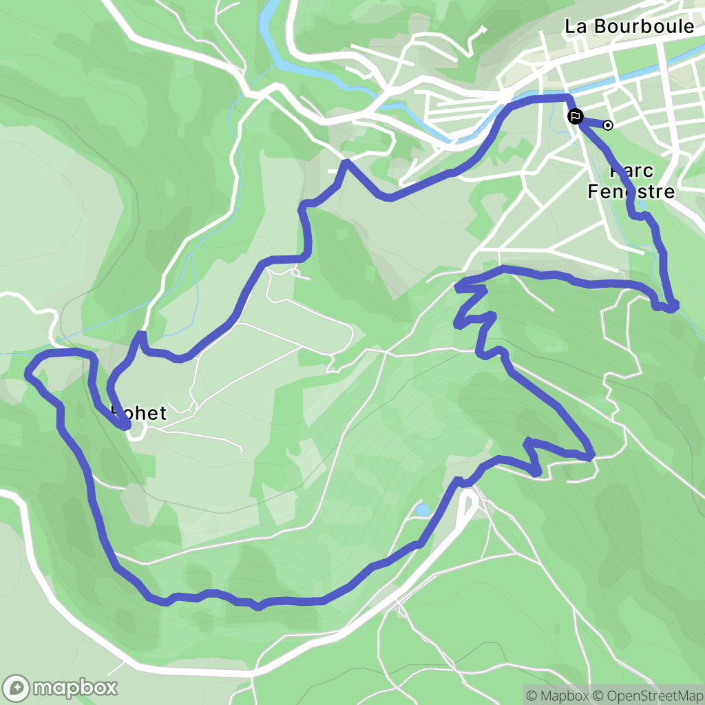 La Bourboule : carte du parcours de randonnée - France