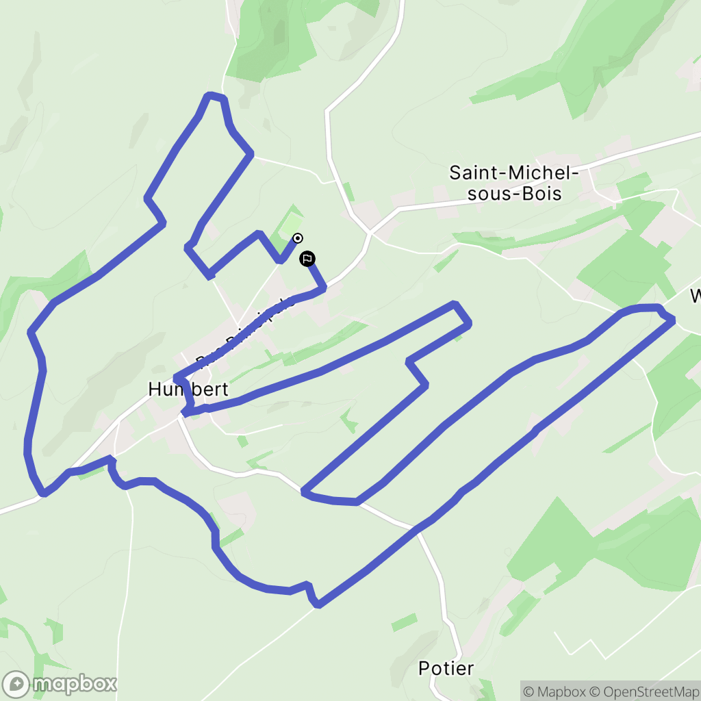 Humbert : carte du parcours de randonnée - France