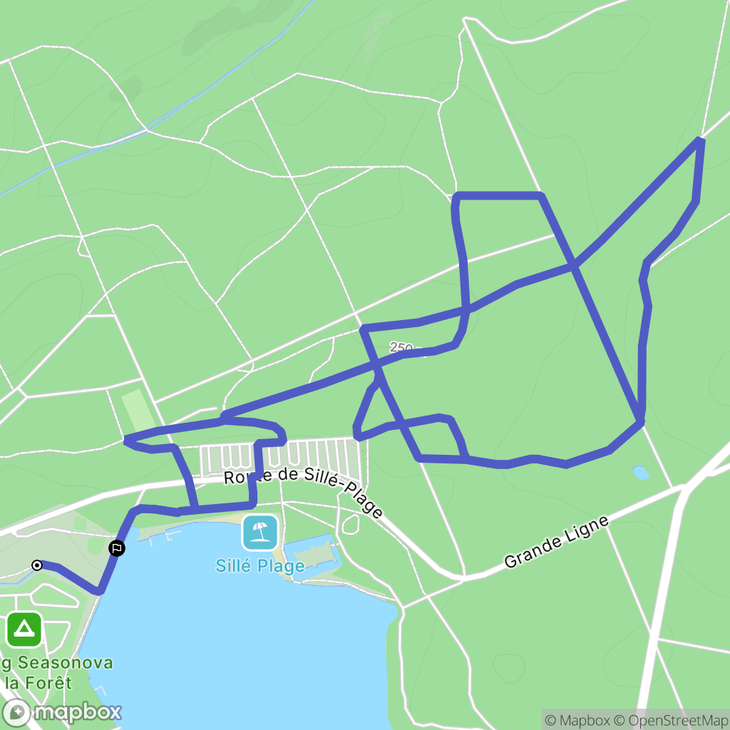 Sillé-le-Guillaume : carte du parcours de randonnée - France