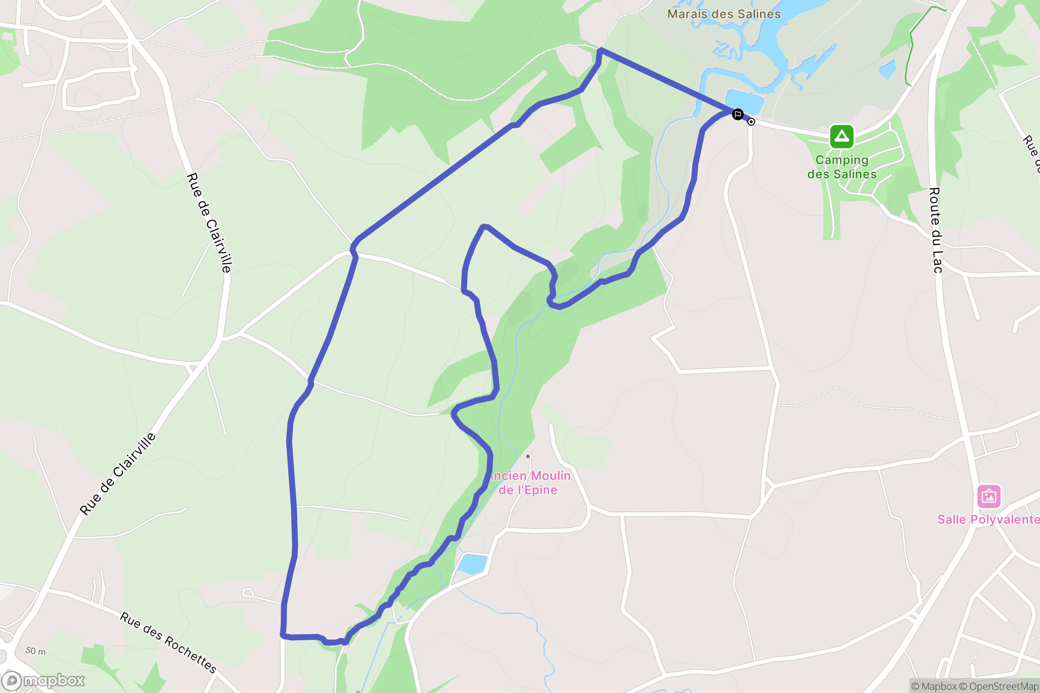 Plurien : carte du parcours de randonnée - France