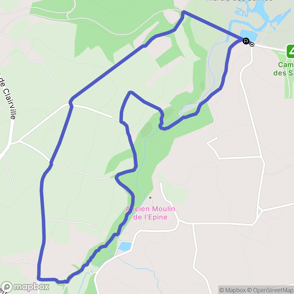 Plurien : carte du parcours de randonnée - France