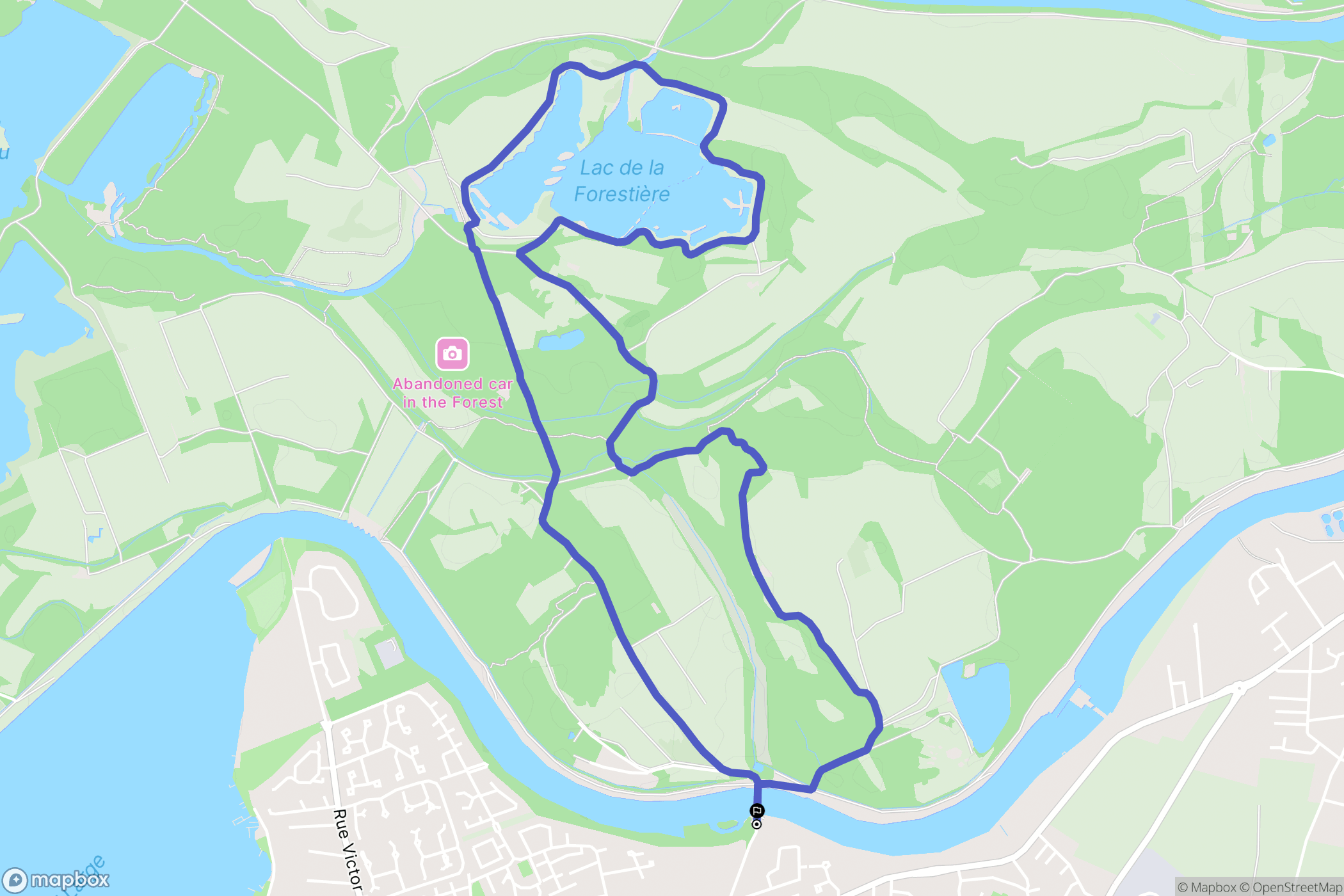 Meyzieu : carte du parcours de randonnée - France