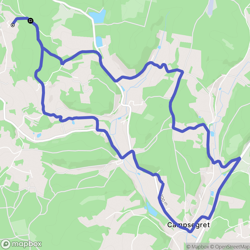 Eyraud-Crempse-Maurens : carte du parcours de randonnée - France
