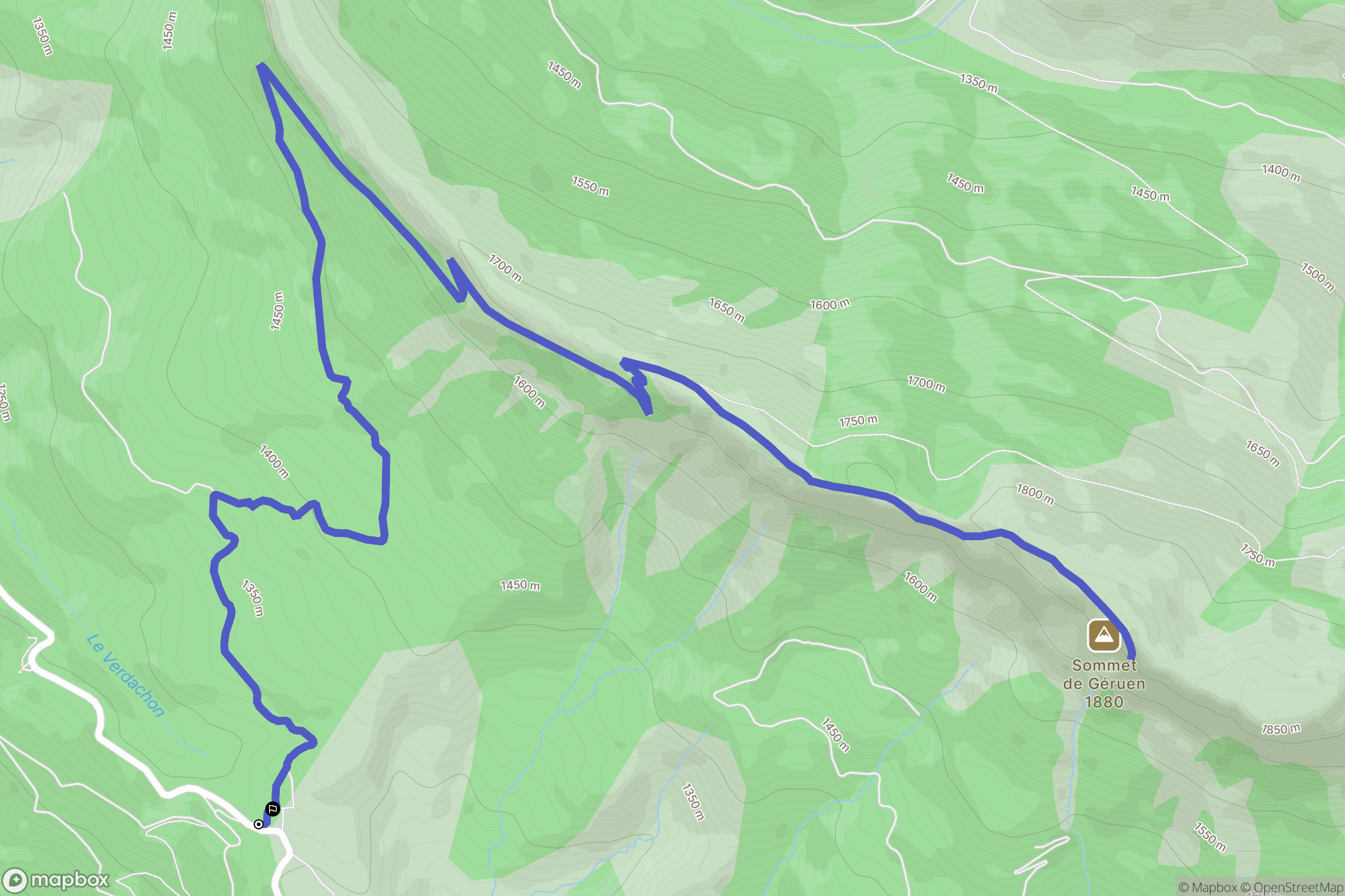 Le Castellard-Melan : carte du parcours de randonnée - France