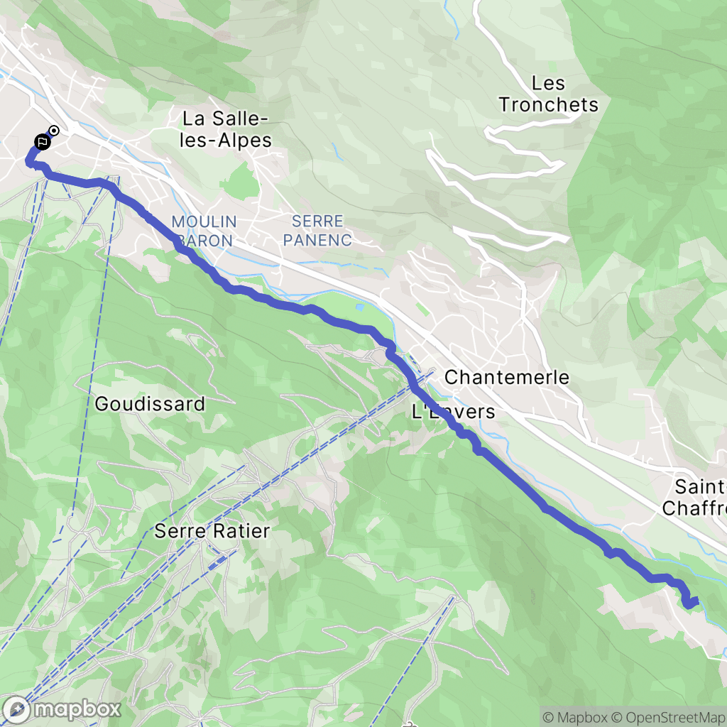 La Salle-les-Alpes : carte du parcours de randonnée - France