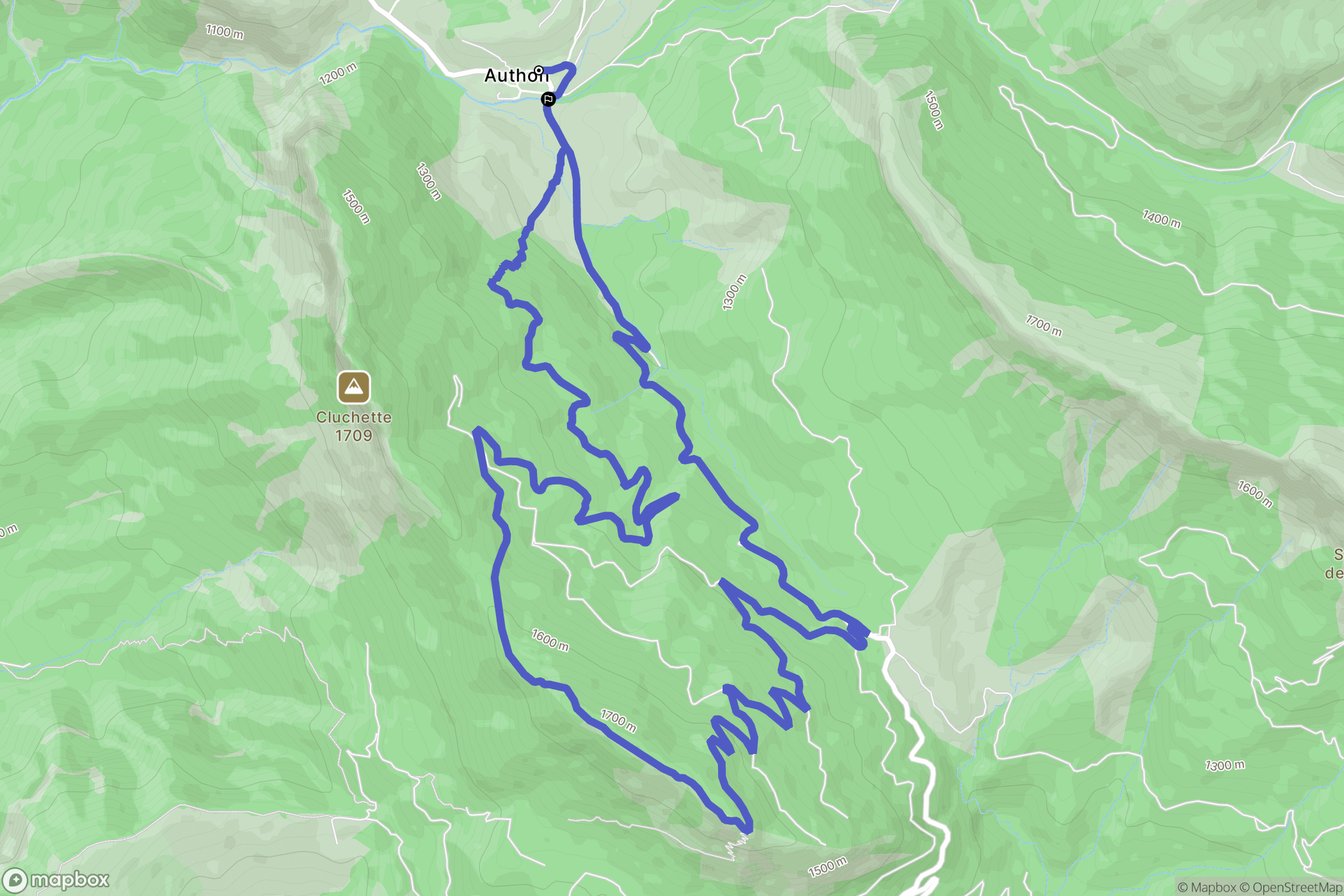 Authon : carte du parcours de randonnée - France